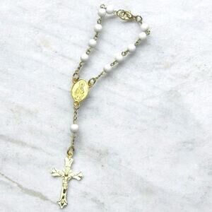 Handmade Rosary Car Rearview Mirror Catholic Christian Religious Prayer Beads